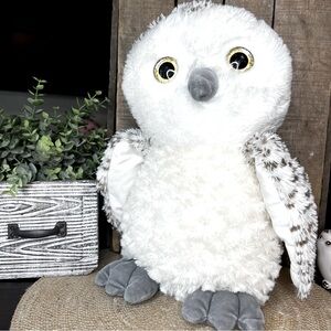 OWL Ron Banafato Owl Plush 14"
Swirls Fabric Brown White and Gray Stuffed Animal